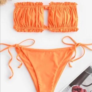 New! Open Ruffle Bandeau Bikini